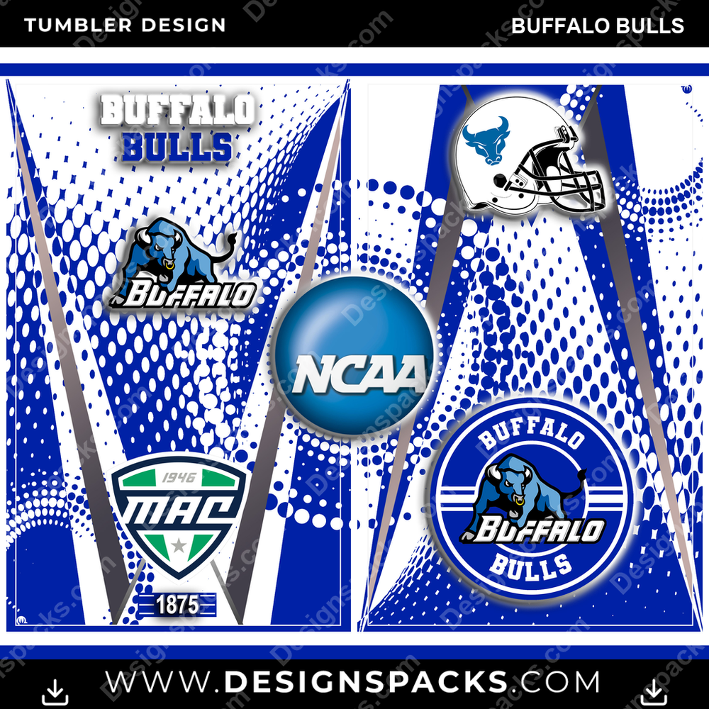 College Sport Team Logo Buffalo Bulls NCAA College Sport Tumbler Digital Wrap Design Download