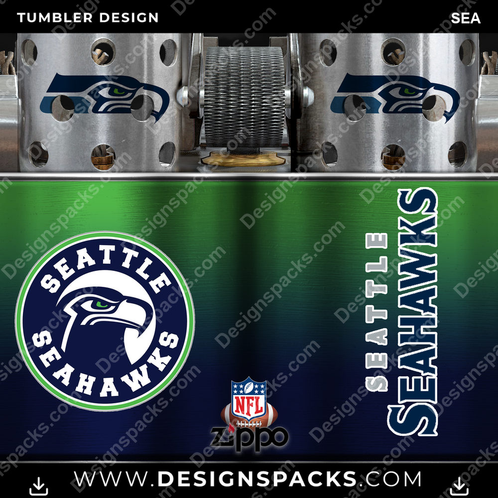Football Zippo Lighter SEA Tumbler Digital Wrap Design