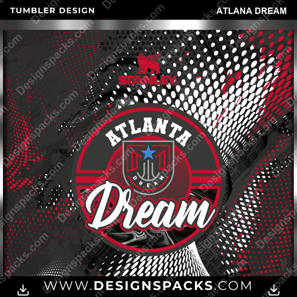 Basketball Stanley Atlana Dream Tumbler Digital Wrap Design