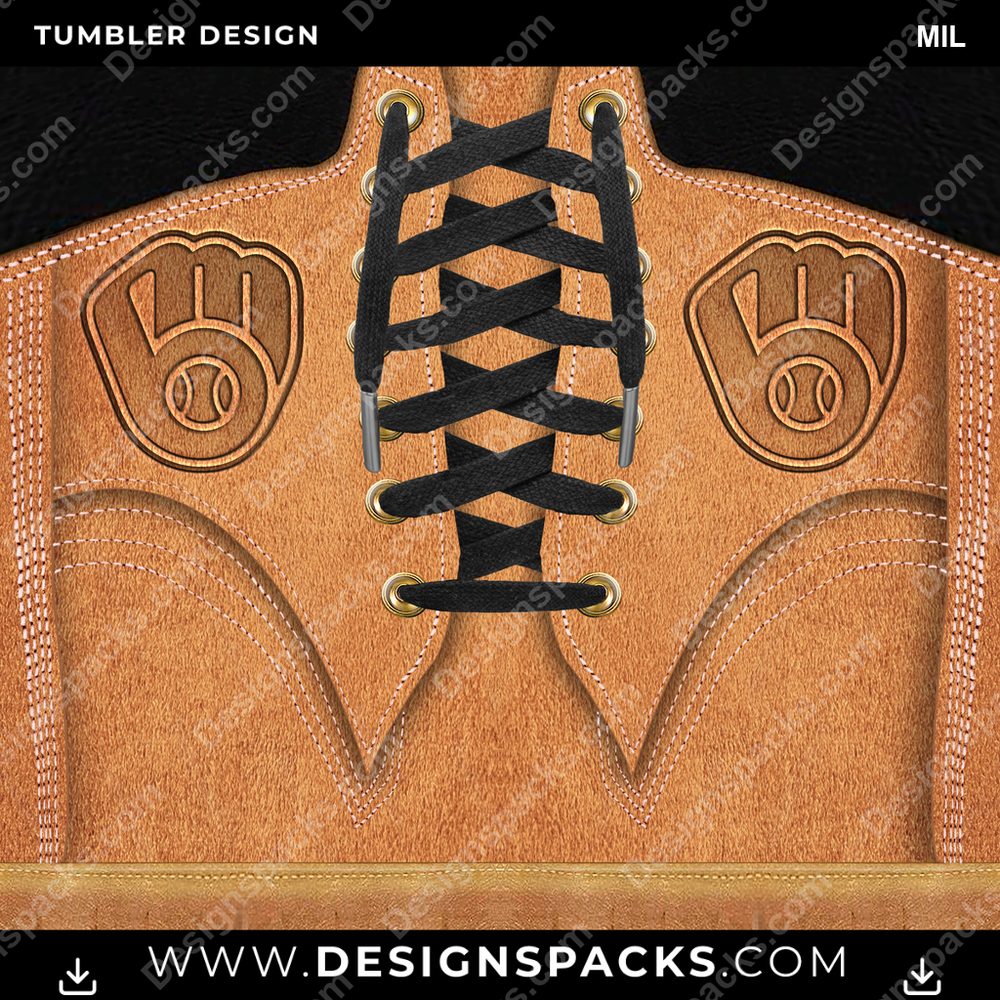 Diseño digital de vaso con termo MIL de bota de béisbol