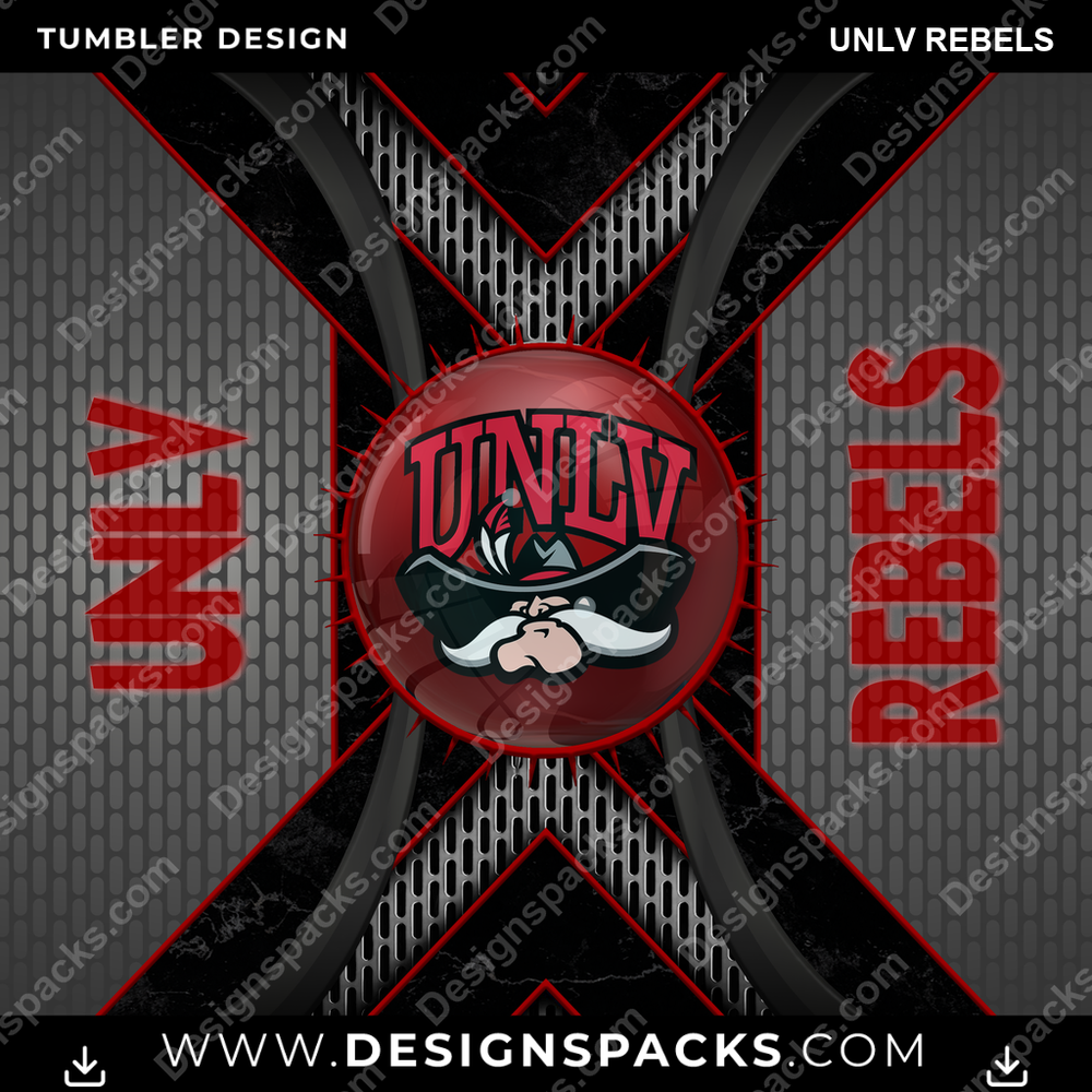 College Sport Metal Grating UNLV Rebels NCAA College Sport Tumbler Digital Wrap Design Download