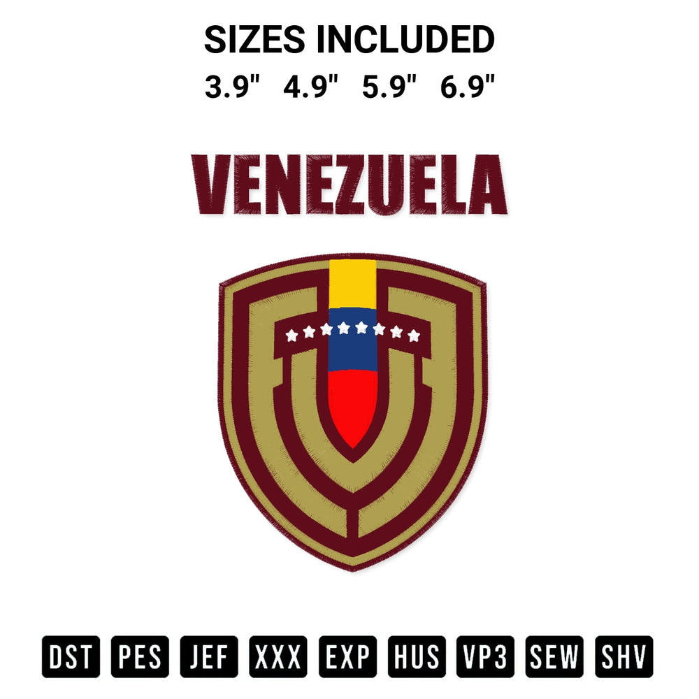 Discover the perfect addition to your crafting collection: Mano Tengo Fe Venezuela Logo Embroidery Design embroidery file. Instantly available at Designspacks.com. Available sizes: 3.9", 4.9", 5.9", 6.9".