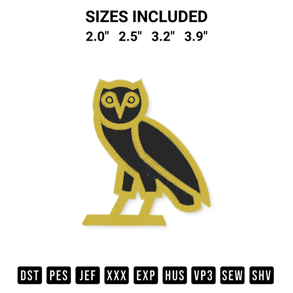 Transform your fabrics with the Owl Ovo Embroidery Design embroidery design. Instant access to premium digitized patterns at Designspacks.com. Available sizes: 2.0", 2.5", 3.2", 3.9".