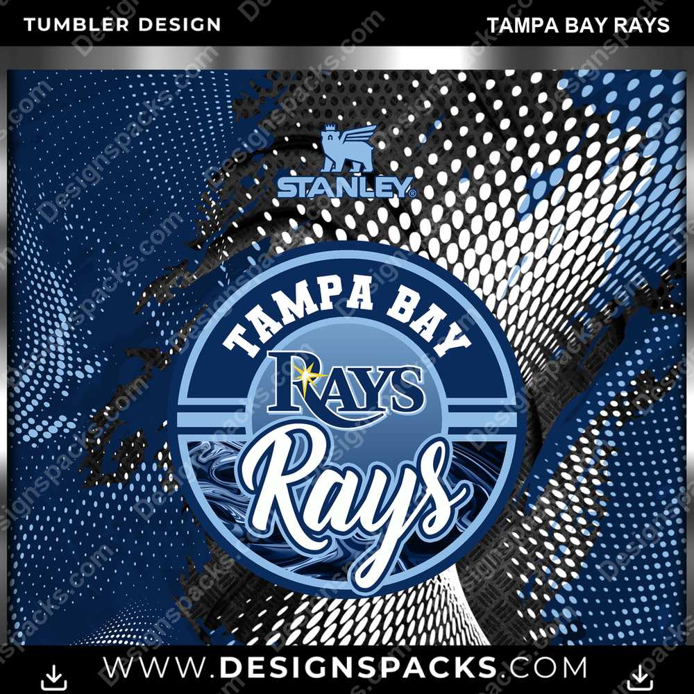Baseball Stanley Tampa Bay Rays Tumbler Digital Wrap Design