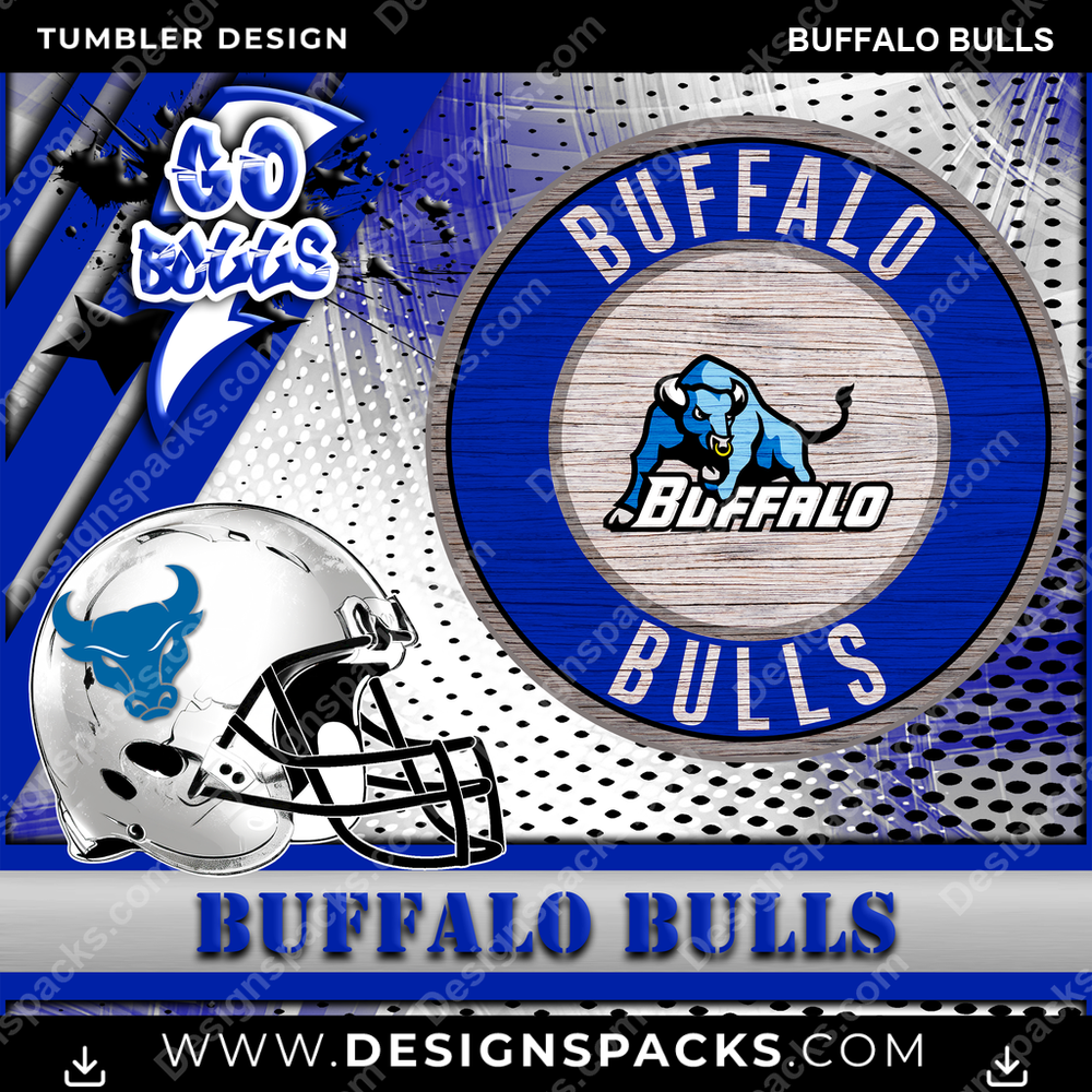 College Sport Go Team 2 Buffalo Bulls NCAA College Sport Tumbler Digital Wrap Design Download