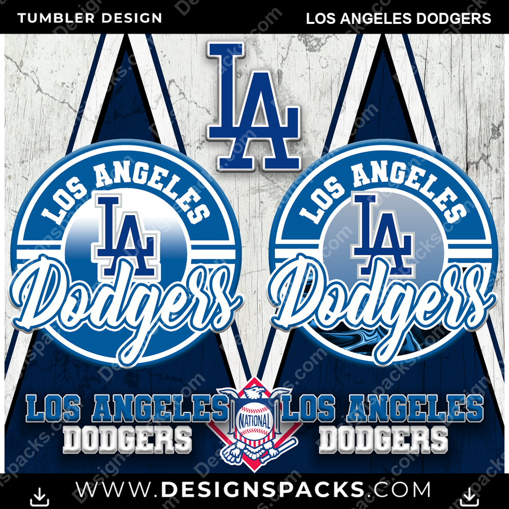 Baseball Sports Los Angeles Dodgers Tumbler Digital Wrap Design