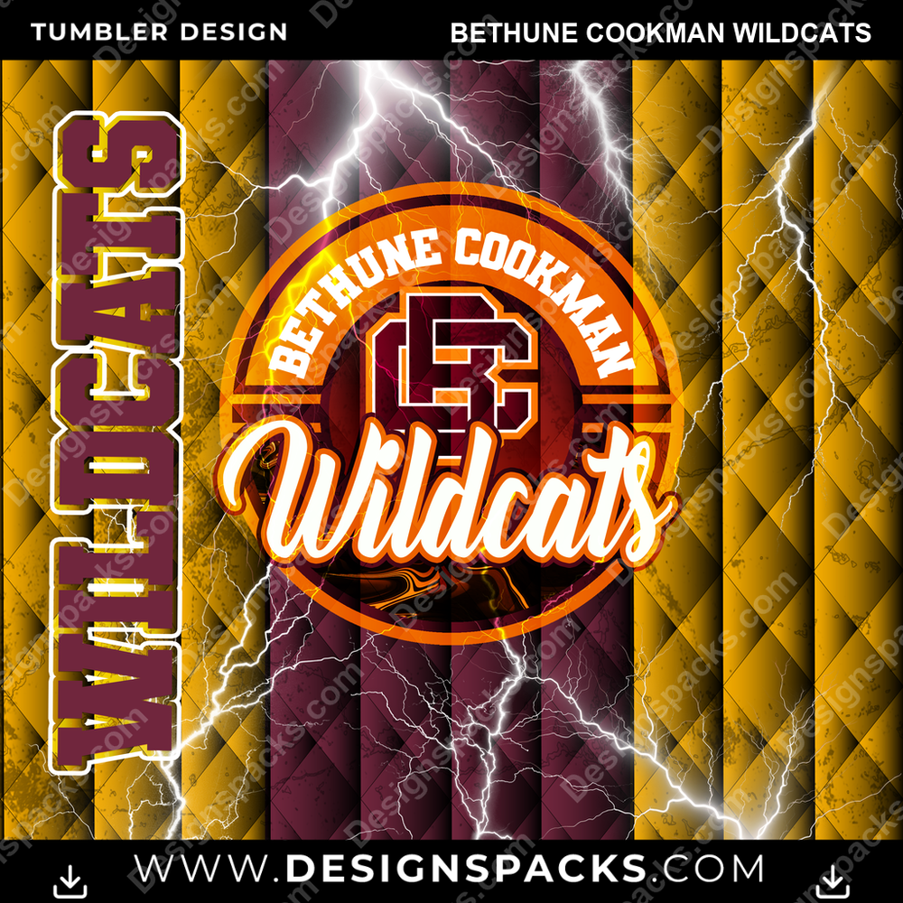 College Sport Diamond Bethune Cookman Wildcats NCAA College Sport Tumbler Digital Wrap Design Download