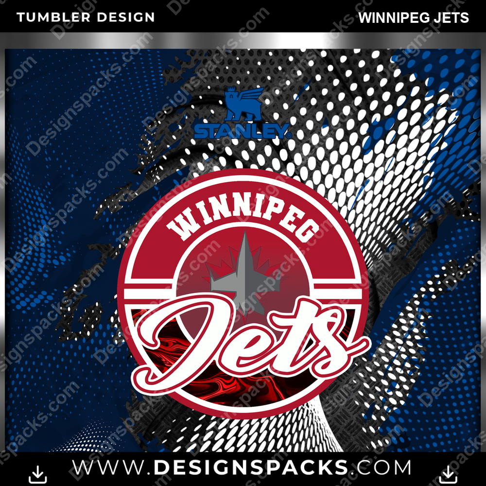 Ice Hockey Stanley Winnipeg Jets Tumbler Digital Wrap Design