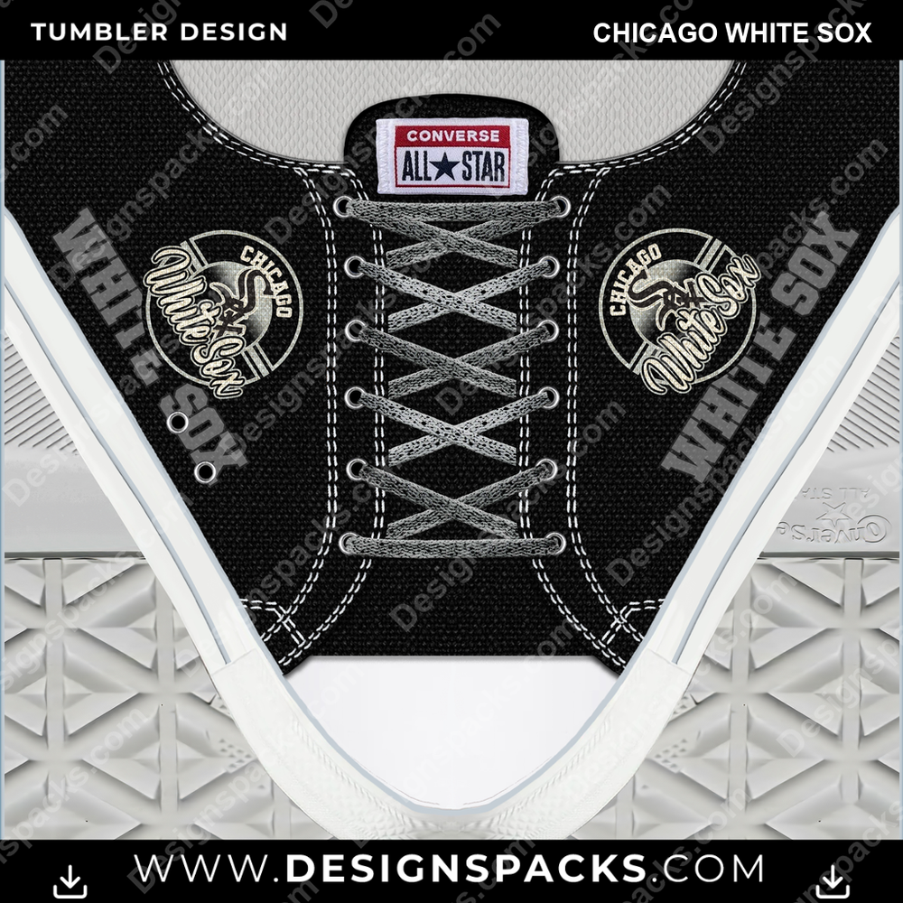 Baseball Converse Chicago White Sox Tumbler Digital-Wrap-Design
