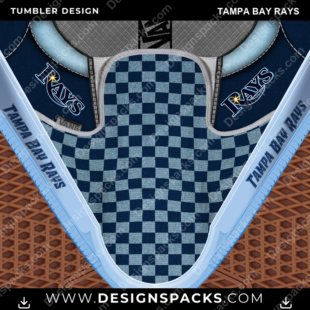 Baseball Vans Classic Tampa Bay Rays Tumbler Digital Wrap Design