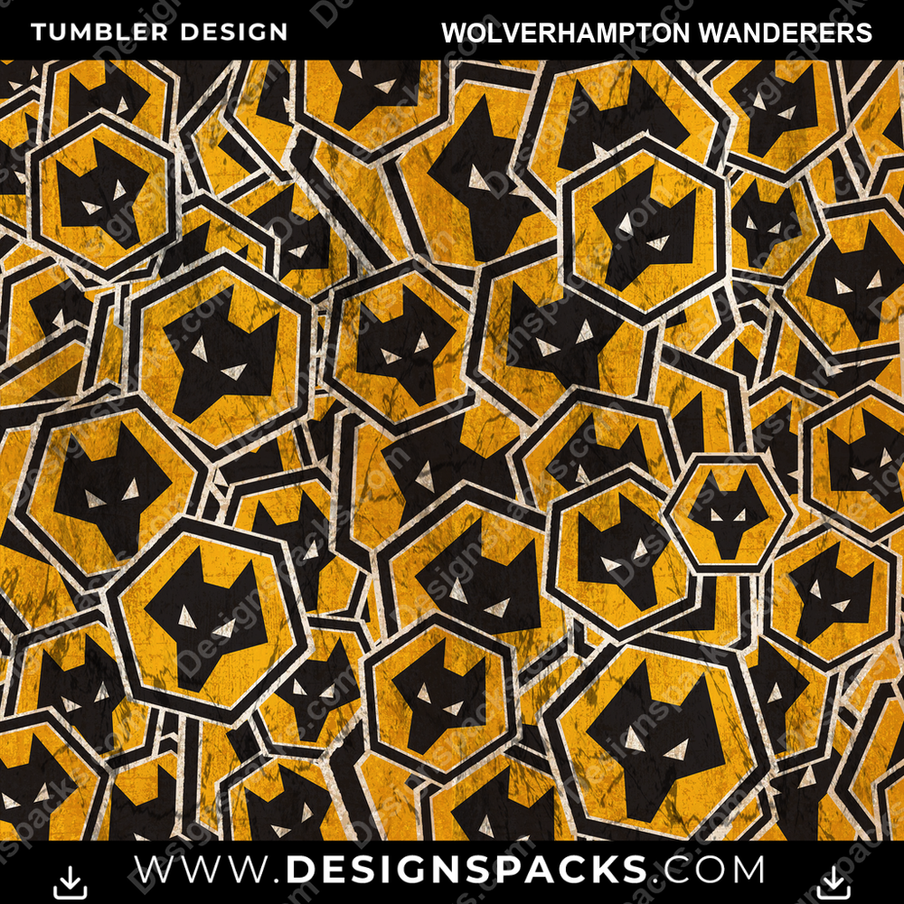 Soccer Logo BG Wolverhampton Wanderers Tumbler Digital Wrap Design