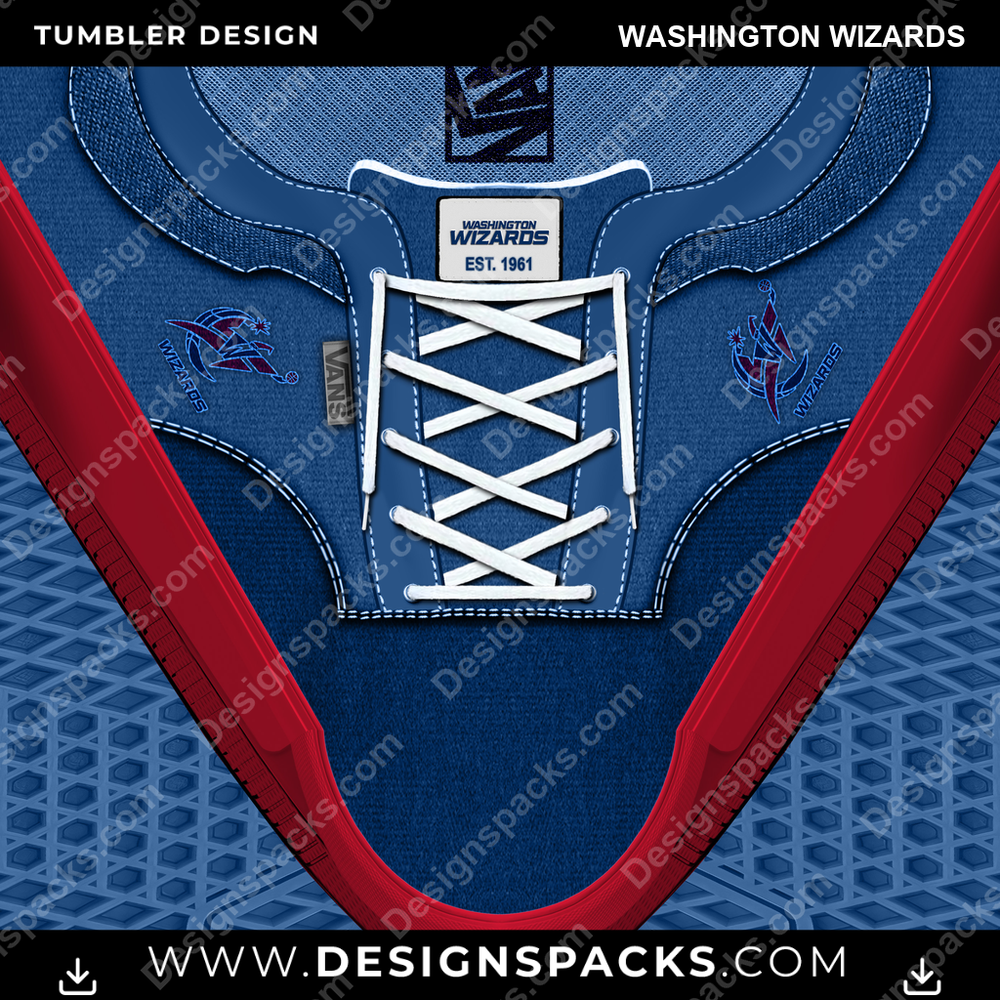 Basketball VANS Atwood DX Washington Wizards NBA Basketball Tumbler Digital Wrap Design Download
