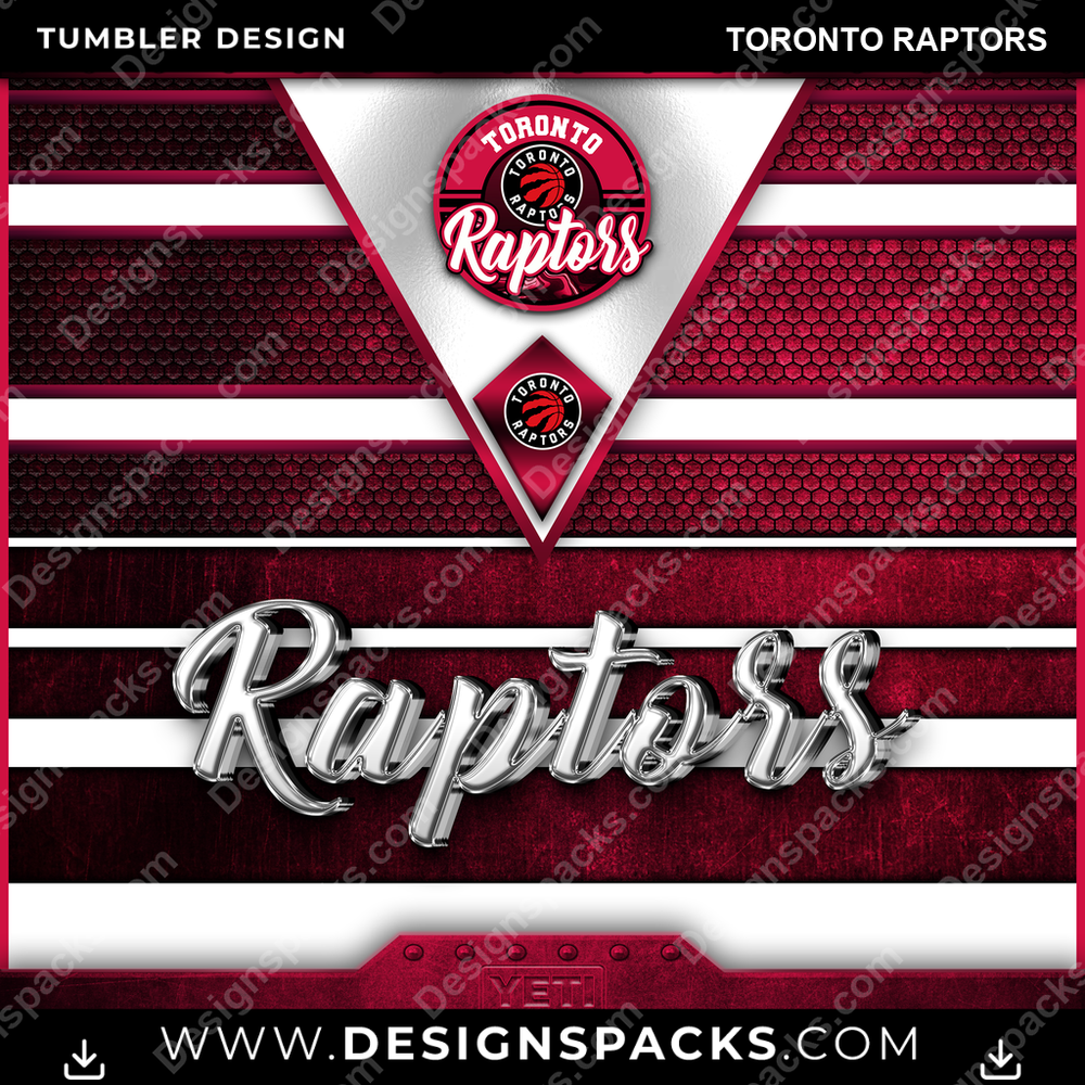 Basketball YETI Toronto Raptors Tumbler Digital Wrap Design
