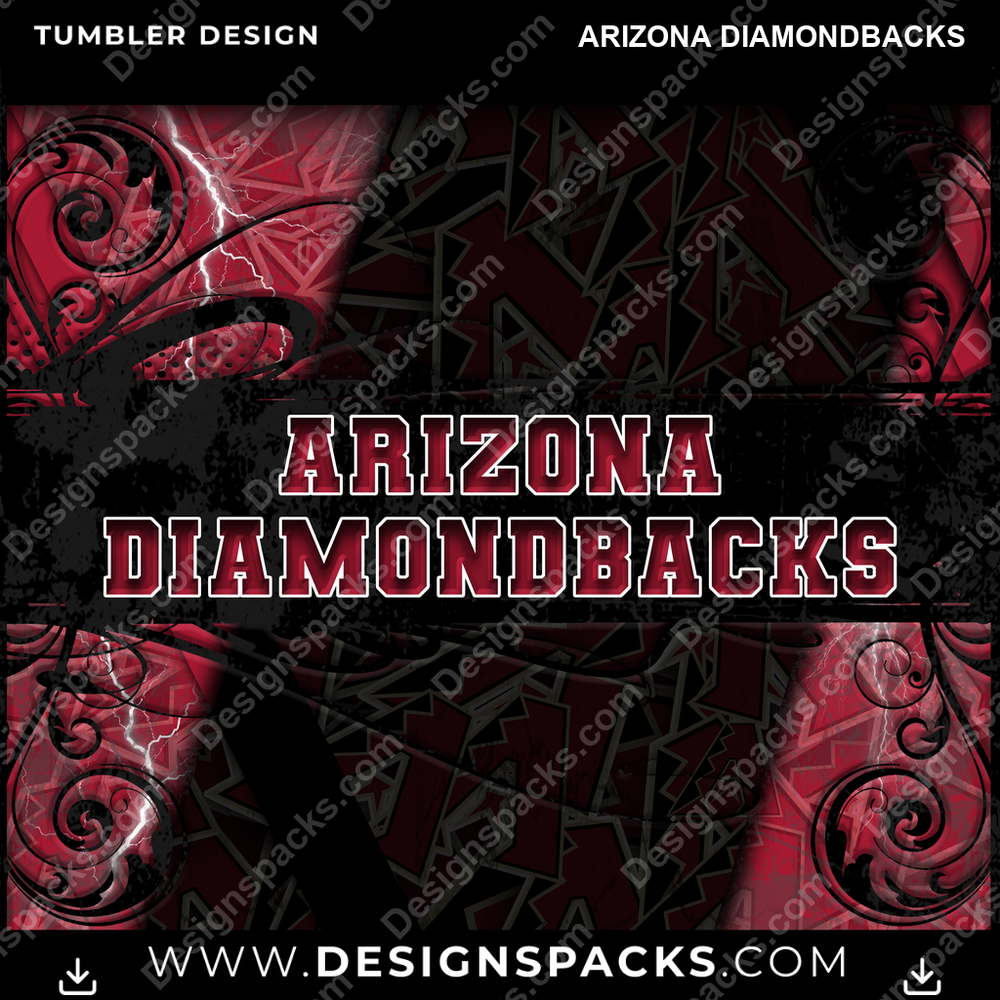 Baseball Elegant Arizona Diamondbacks Tumbler Digital Wrap Design
