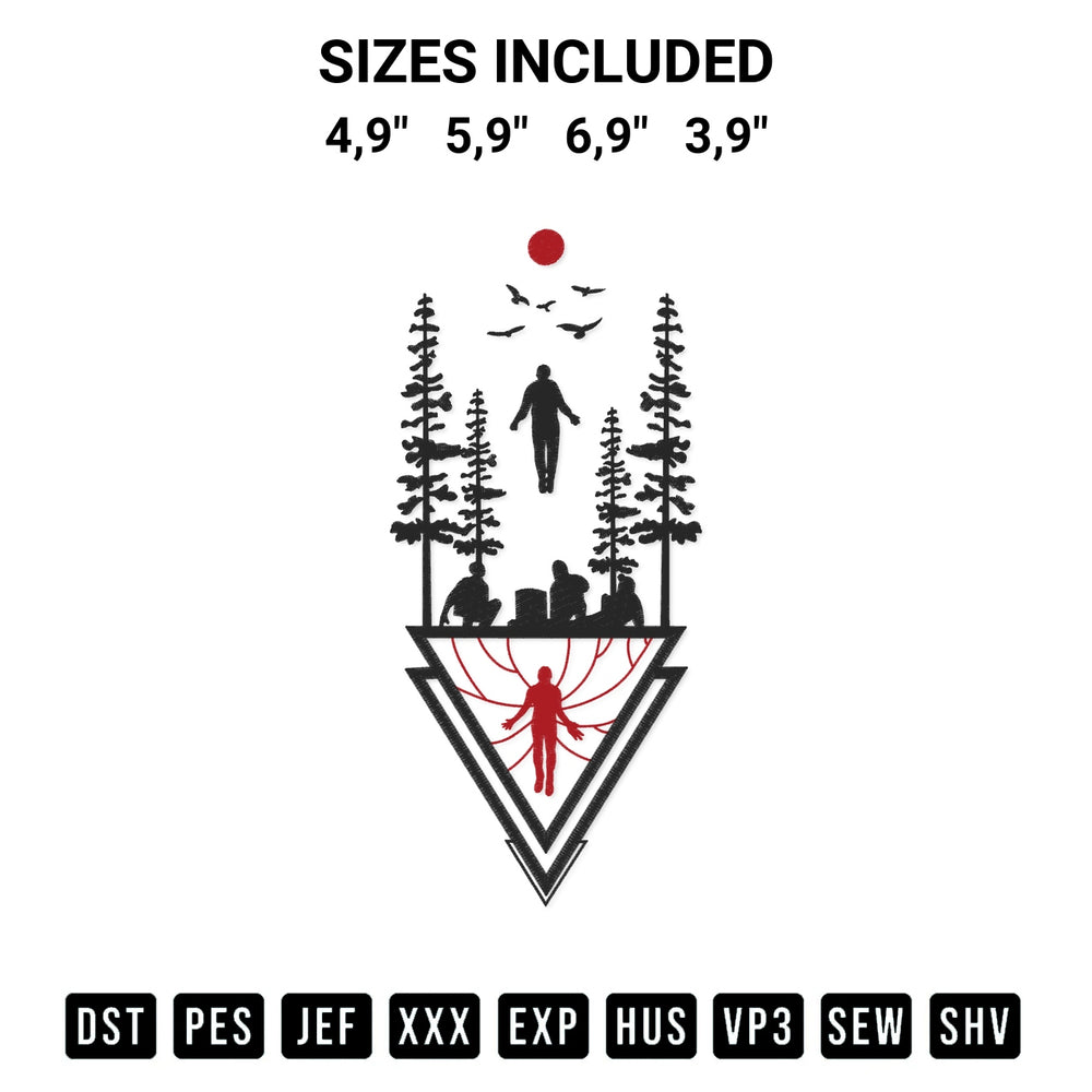 Create amazing crafts with the Running Up That Hill Max Mayfield Stranger Things Season 4 Logo Embroidery Design embroidery file. High-quality digital download from Designspacks.com, perfect for beginners and pros. Available sizes: 4,9", 5,9", 6,9", 3,9".