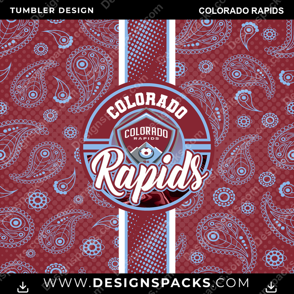 Soccer Handkerchief Colorado Rapids Tumbler Digital Wrap Design