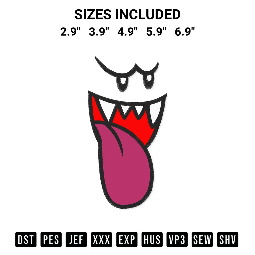 Get the Boo Face Embroidery Design embroidery design for your custom crafts! Premium digitized files available for instant download at Designspacks.com. Available sizes: 2.9", 3.9", 4.9", 5.9", 6.9".