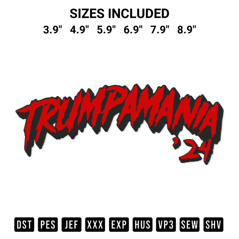 Stitch like a pro with the Trumpamania 24 Hulk Hogan Embroidery Design embroidery pattern from Designspacks.com. High-quality digital machine embroidery file. Available sizes: 3.9", 4.9", 5.9", 6.9", 7.9", 8.9".