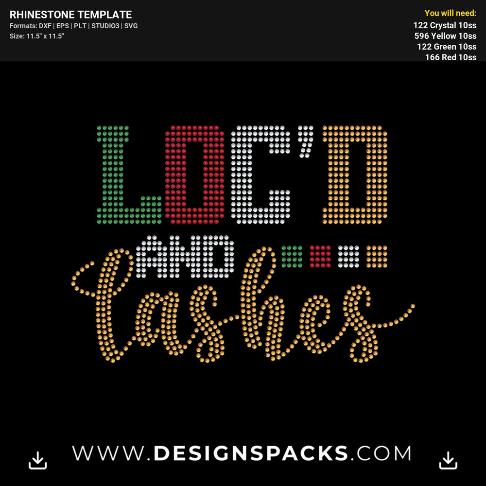 Loc D Lashes File Rhinestone Digital Template