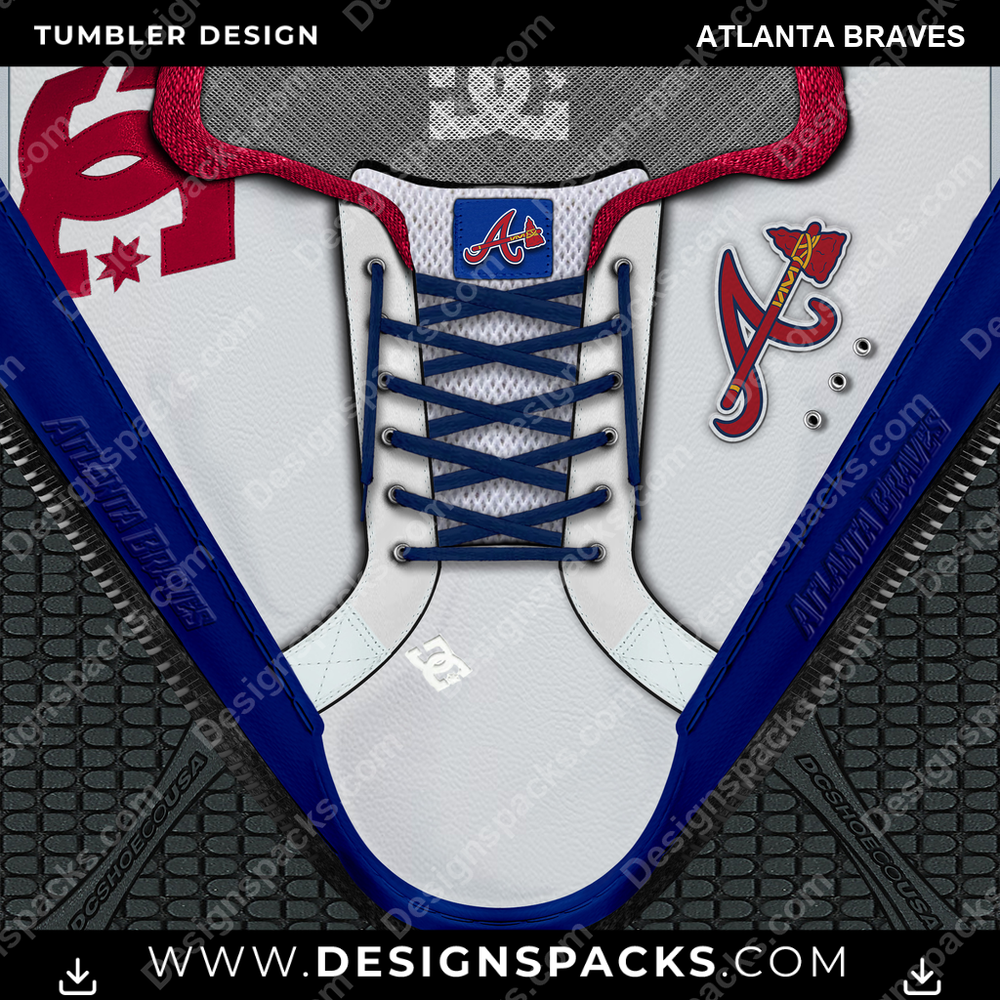 Baseball DC Sneaker Atlanta Braves Tumbler Digital-Wrap-Design