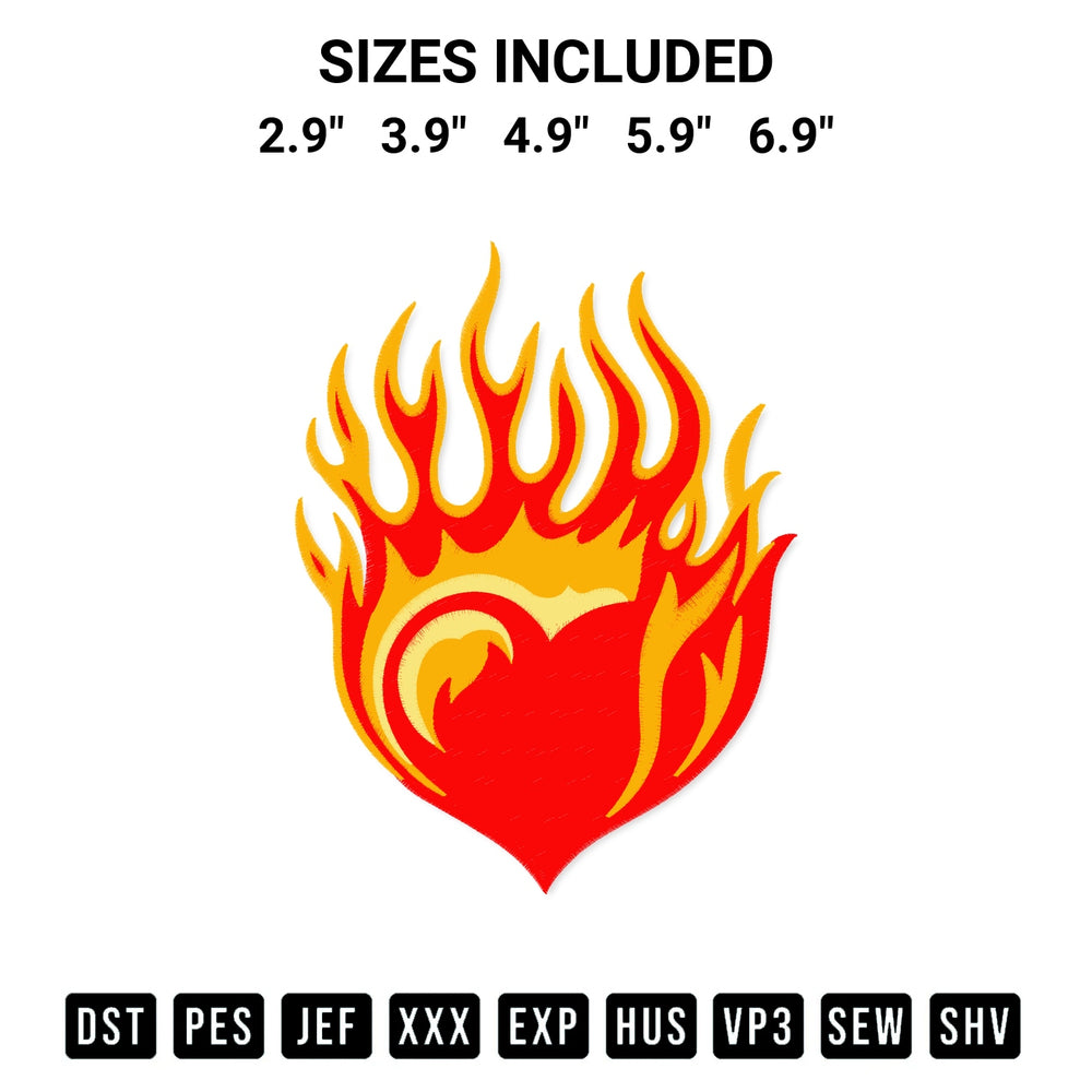 Download the Showgirl Heart On Fire Embroidery Design machine embroidery design exclusively at Designspacks.com. Premium digitized pattern for apparel and DIY crafts. Available sizes: 2.9", 3.9", 4.9", 5.9", 6.9".