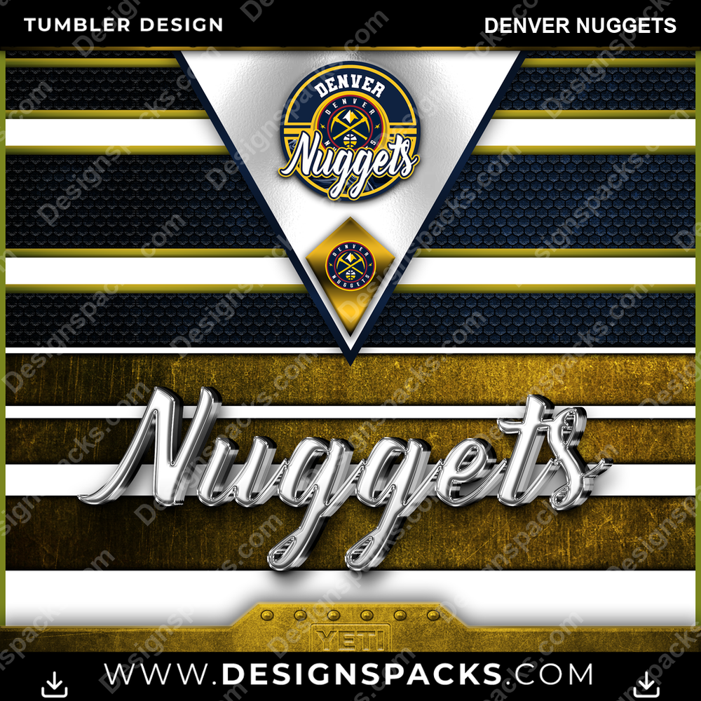Basketball YETI Denver Nuggets Tumbler Digital Wrap Design