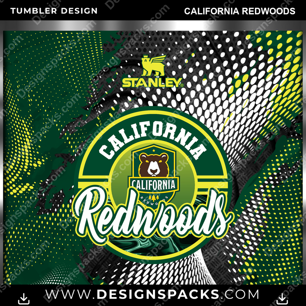 Lacrosse Stanley California Redwoods Tumbler Digital Wrap Design