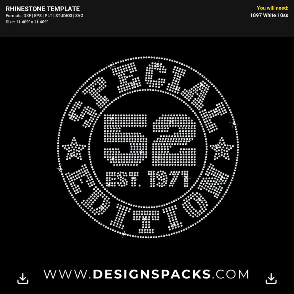Special Edition Rhinestone Digital Template