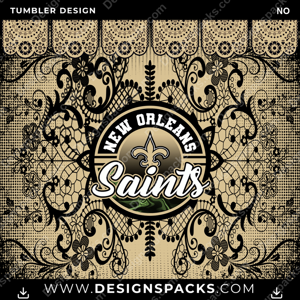 Football Lace & Logo NO Tumbler Digital Wrap Design