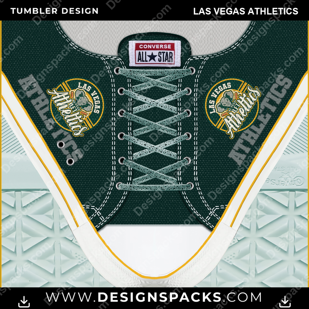 Baseball Converse Las Vegas Athletics Tumbler Digital Wrap Design