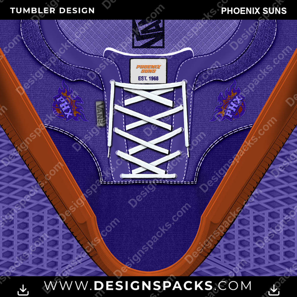 Basketball VANS Atwood DX Phoenix Suns Tumbler Digital Wrap Design