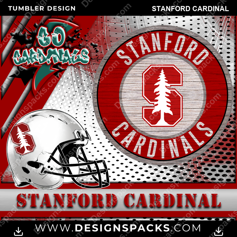 College Sport Go Team 2 Stanford Cardinal NCAA College Sport Tumbler Digital Wrap Design Download