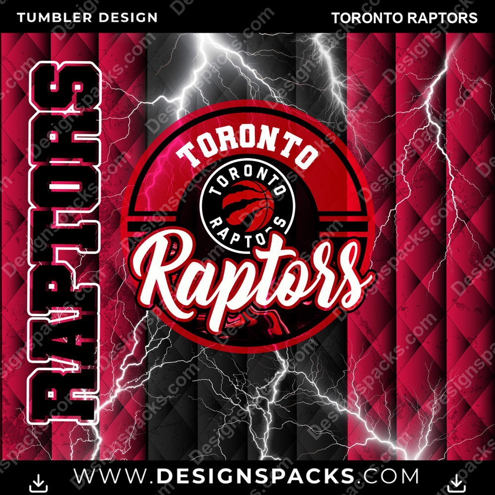 Basketball Diamond Toronto Raptors Tumbler Digital Wrap Design