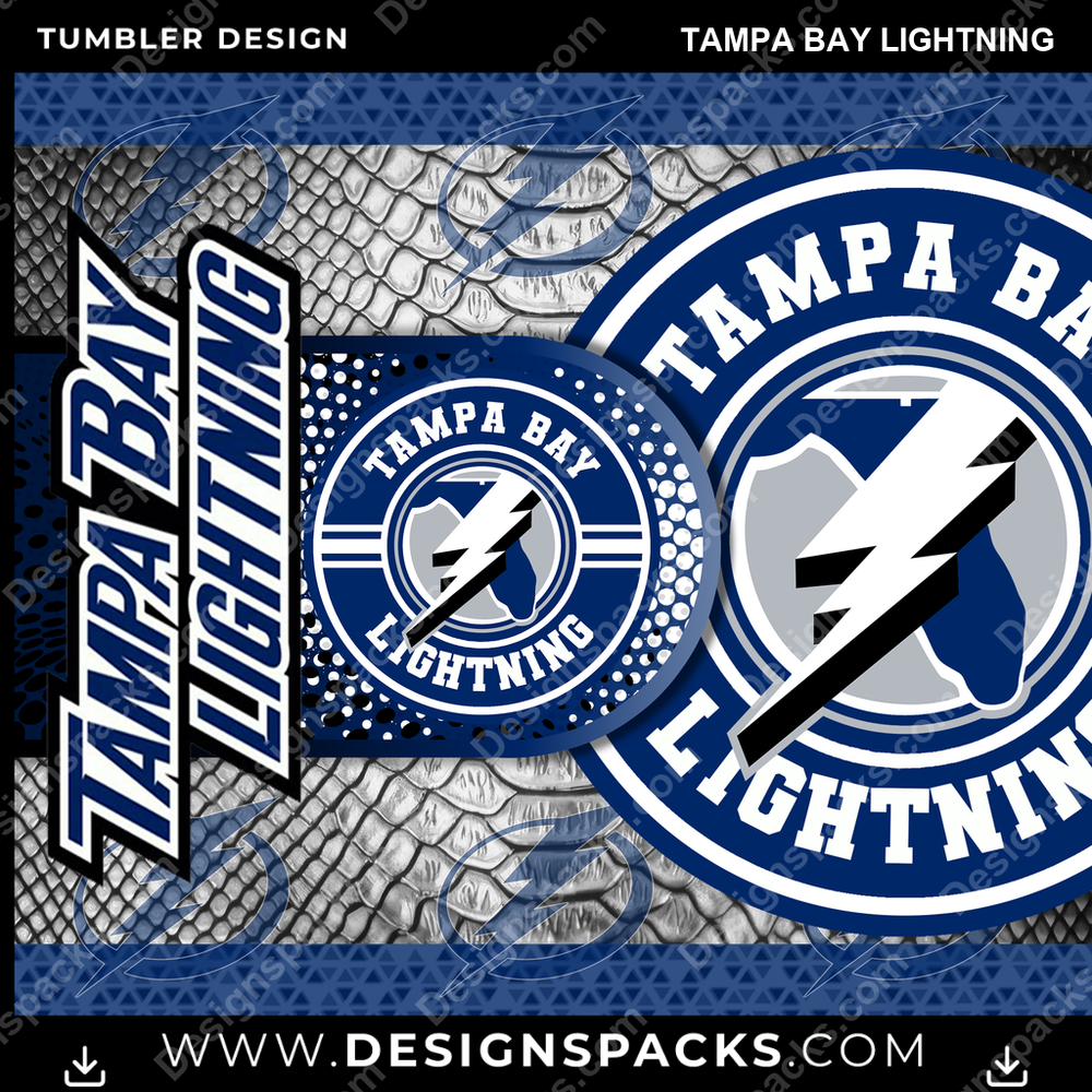 Hockey Hyper Tampa Bay Lightning Tumbler Digital Wrap Design