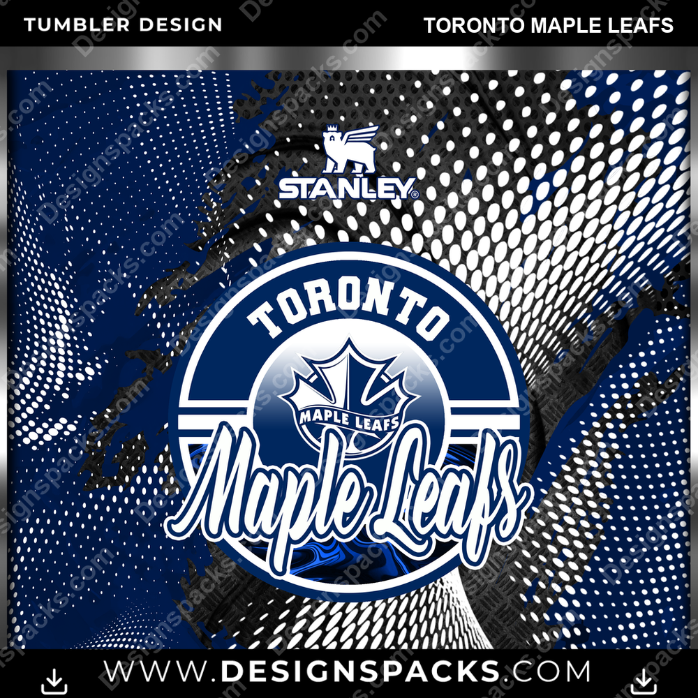Ice Hockey Stanley Toronto Maple Leafs Tumbler Digital Wrap Design