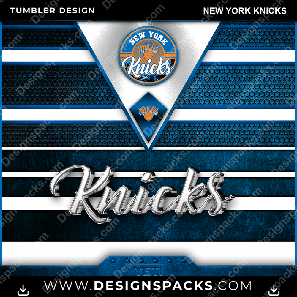 Basketball YETI New York Knicks Tumbler Digital Wrap Design