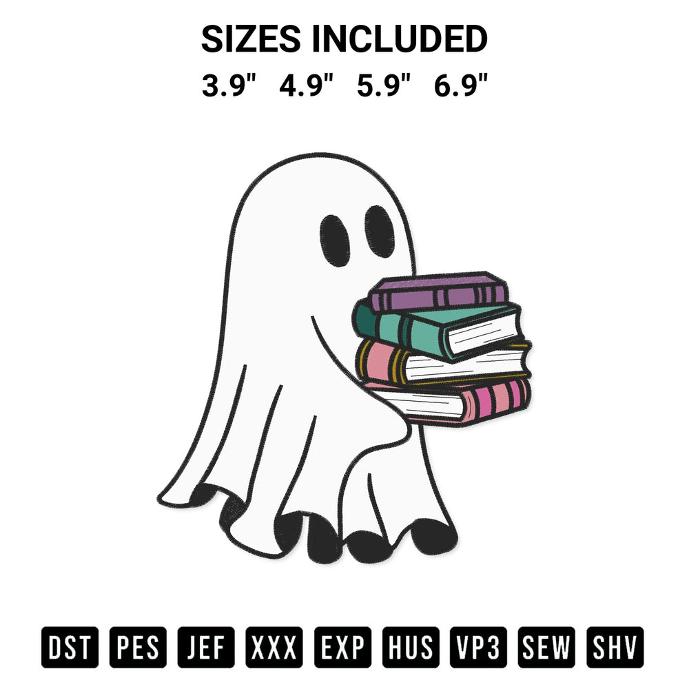 Get the Cute Ghost Reading Book 1 Embroidery Design embroidery design for your custom crafts! Premium digitized files available for instant download at Designspacks.com. Available sizes: 3.9", 4.9", 5.9", 6.9".
