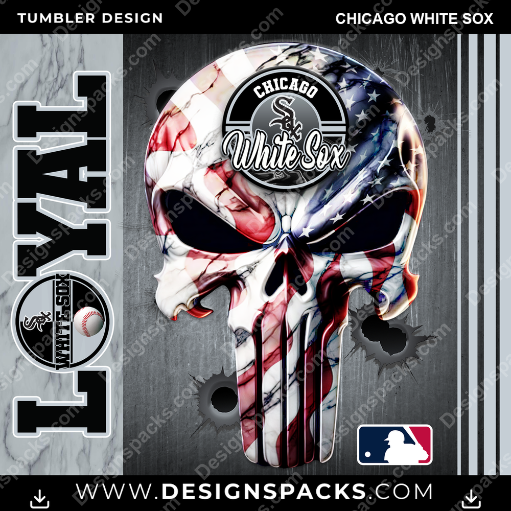 Baseball Loyal Chicago White Sox Tumbler Digital Wrap Design