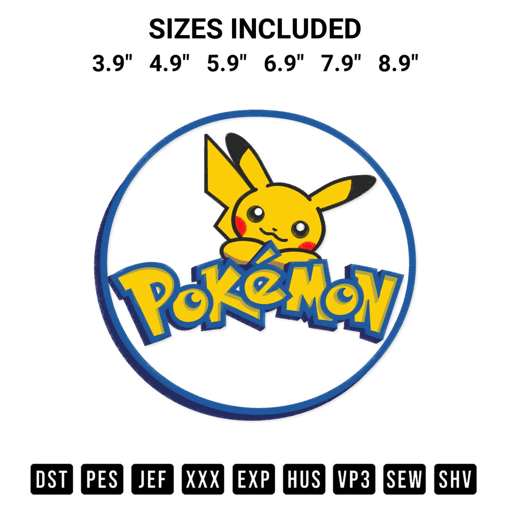 Elevate your next project with our Pikachu Pokemon Circle Embroidery Design embroidery file. Shop high-quality digital patterns instantly at Designspacks.com. Available sizes: 3.9", 4.9", 5.9", 6.9", 7.9", 8.9".