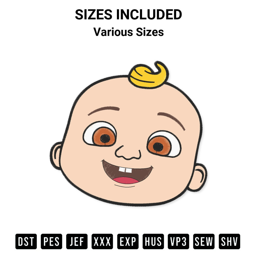 Looking for the perfect pattern? Download the Cocomelon Baby Embroidery Design Embroidery Design embroidery design today at Designspacks.com. Crisp, clean stitching guaranteed. Available sizes: Various Sizes.