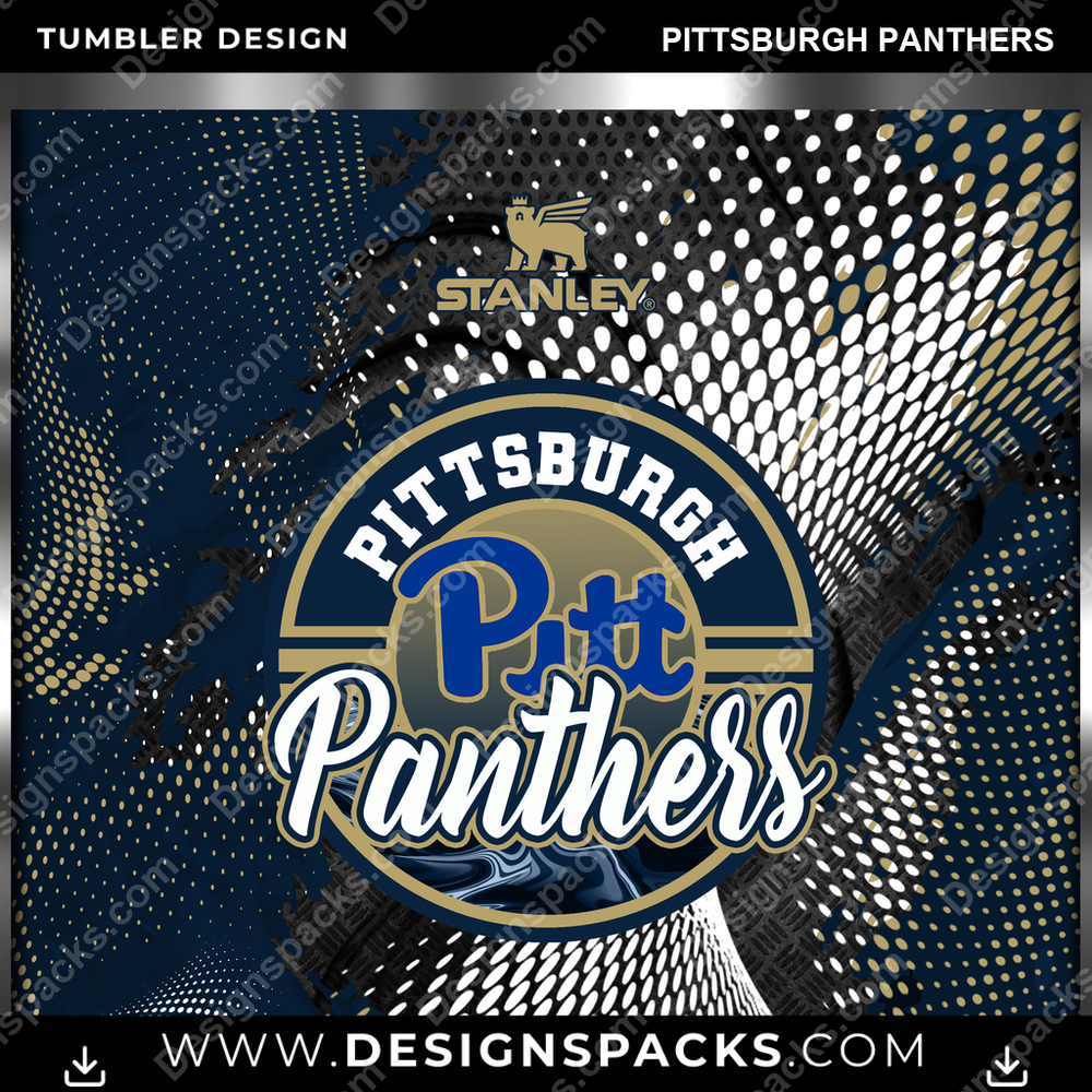 College Sport Stanley Pittsburgh Panthers Tumbler Digital Wrap Design