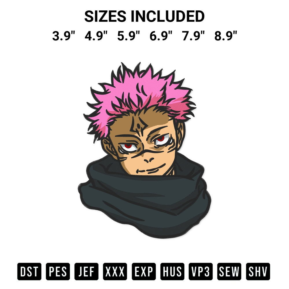 Elevate your next project with our Jujutsu Kaisen Ryomen Sukuna Embroidery Design embroidery file. Shop high-quality digital patterns instantly at Designspacks.com. Available sizes: 3.9", 4.9", 5.9", 6.9", 7.9", 8.9".