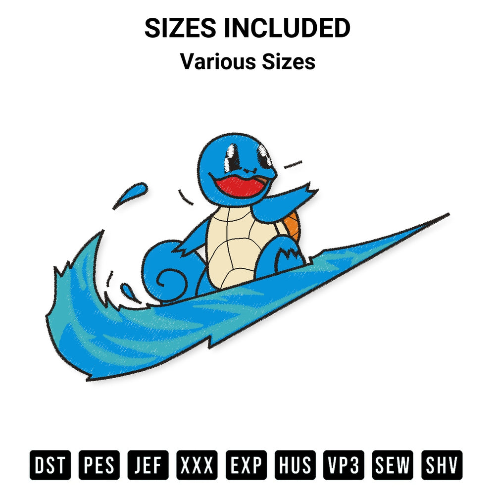 Download the Pokemon Squirtle Embroidery Design machine embroidery design exclusively at Designspacks.com. Premium digitized pattern for apparel and DIY crafts. Available sizes: Various Sizes.