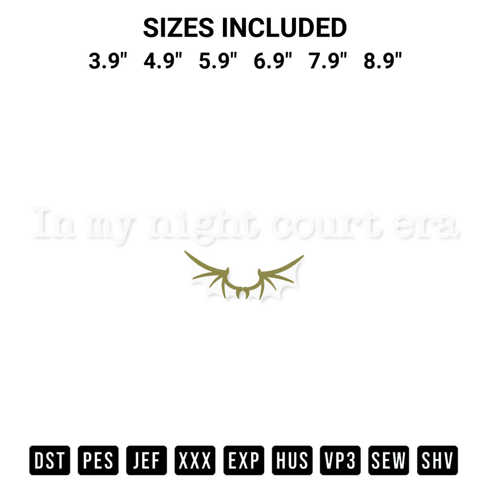 Looking for the perfect pattern? Download the In My Night Court Era Embroidery Design embroidery design today at Designspacks.com. Crisp, clean stitching guaranteed. Available sizes: 3.9", 4.9", 5.9", 6.9", 7.9", 8.9".
