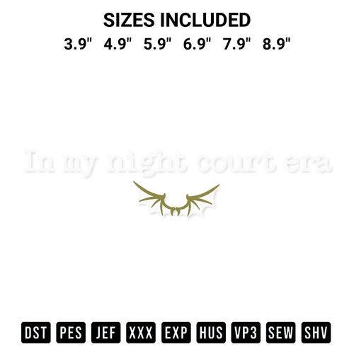 Looking for the perfect pattern? Download the In My Night Court Era Embroidery Design embroidery design today at Designspacks.com. Crisp, clean stitching guaranteed. Available sizes: 3.9