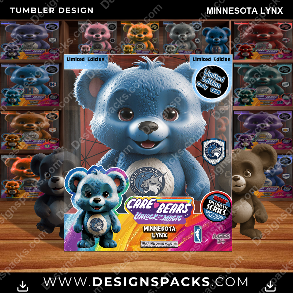 Basketball Care Bear Box Minnesota Lynx Tumbler Digital Wrap Design