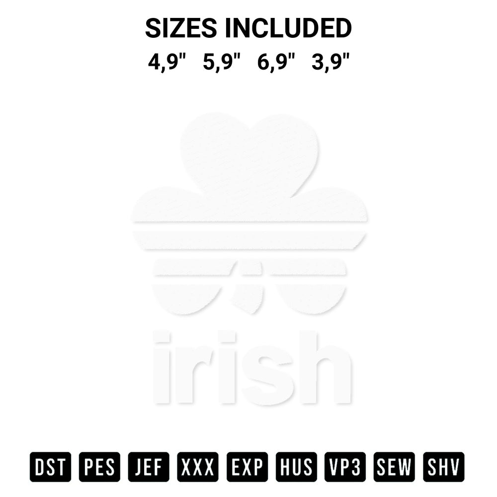 Download the Irish Logo Embroidery Design machine embroidery design exclusively at Designspacks.com. Premium digitized pattern for apparel and DIY crafts. Available sizes: 4,9", 5,9", 6,9", 3,9".