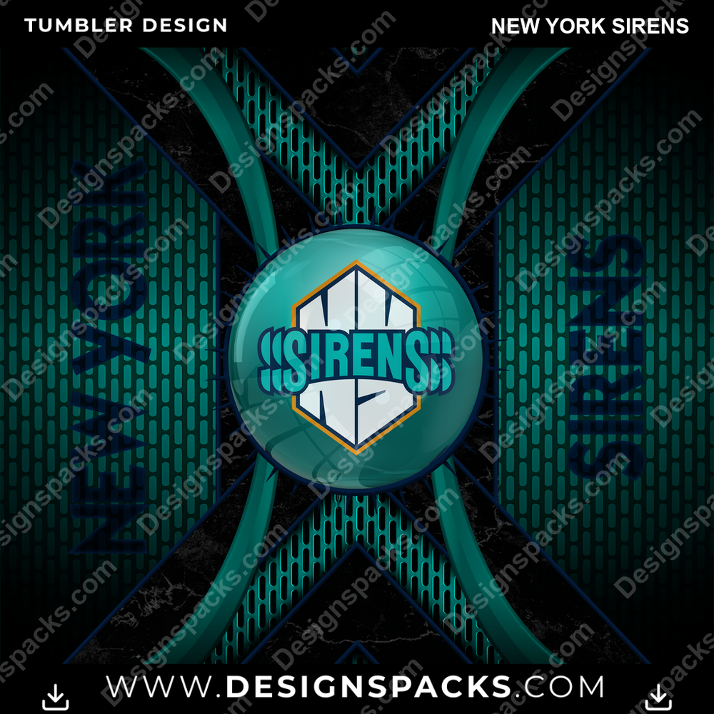 Hockey Metal Grating New York Sirens NHL Hockey Tumbler Digital Wrap Design Download