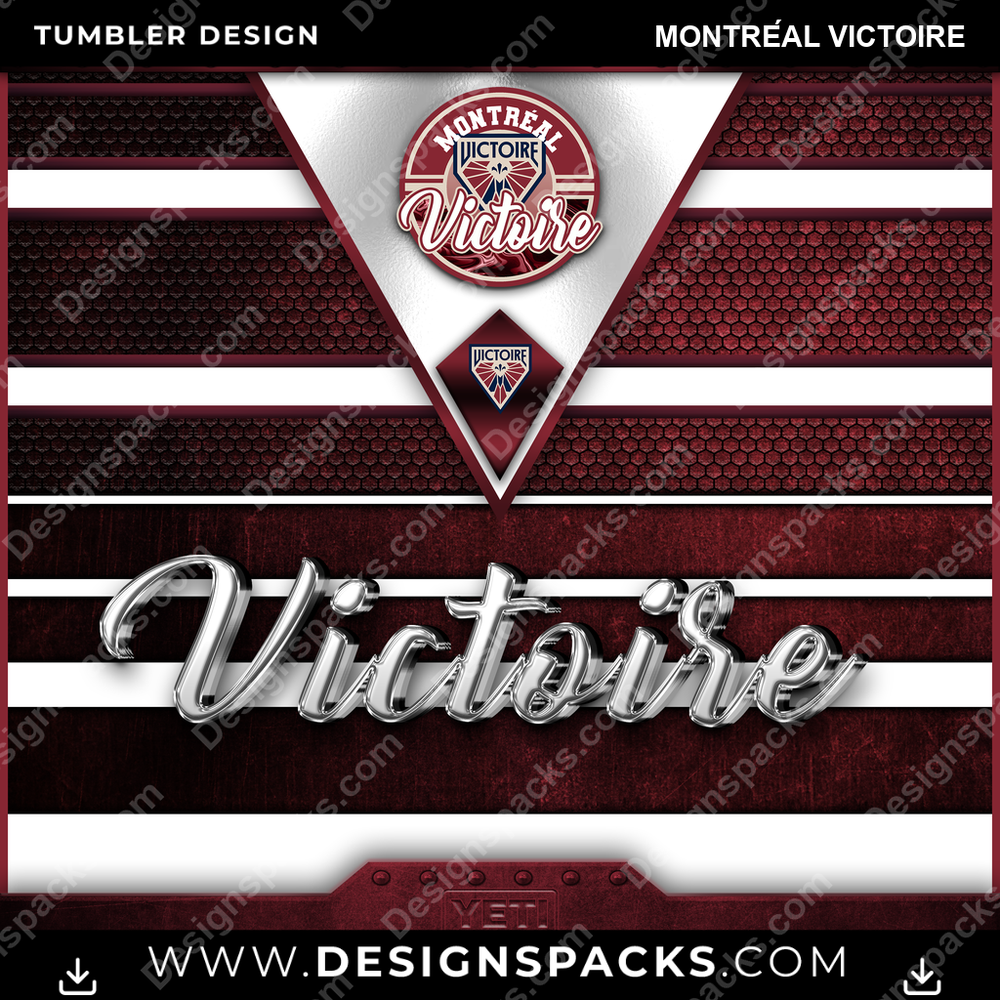 Hockey YETI Montréal Victoire Tumbler Digital Wrap Design