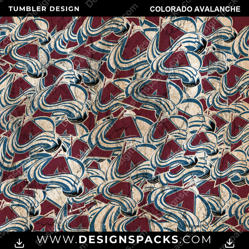 Hockey Logo BG Colorado Avalanche Tumbler Digital Wrap Design